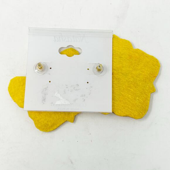 NWT Natasha Boho Hippie Sequin Rhinestone Beaded Butterfly Dangle Earrings - Picture 5 of 5